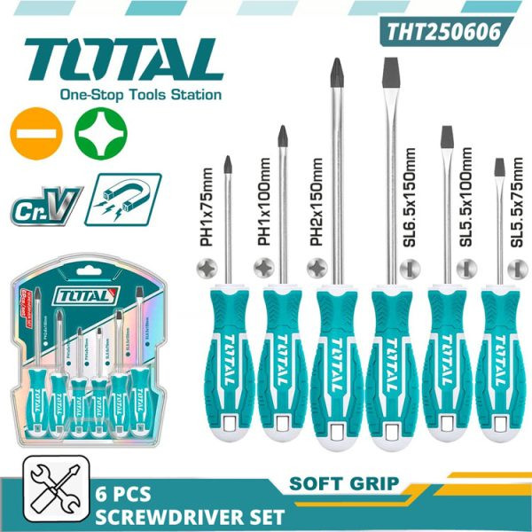 Total 6 Pcs Screwdriver Set